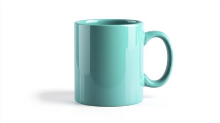 Seafoam mug mockup isolated on white background. Generative AI