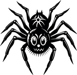 Halloween Spider Crawling Vector