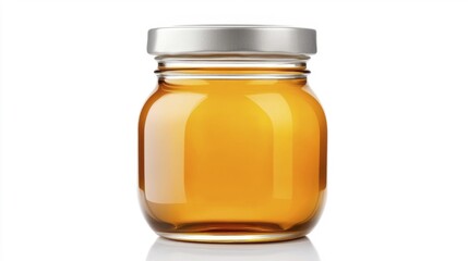 Glass jar packaging mockup isolated on white background. Generative AI