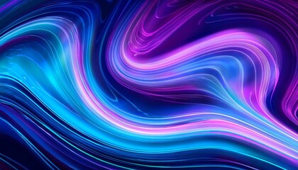 Obraz premium abstract background of blue and purple liquid with some smooth lines in it liquid neon abstract
