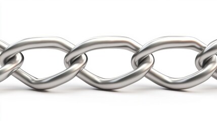 Obraz premium Metal Chain-Link Fence on White Background. Generative AI