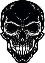 Skull With Glowing Red Eyes