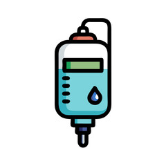 Infusion therapy solution bag vector icon illustration design