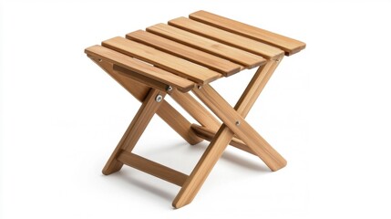 Folding table with storage furniture interior isolated white background. Generative AI