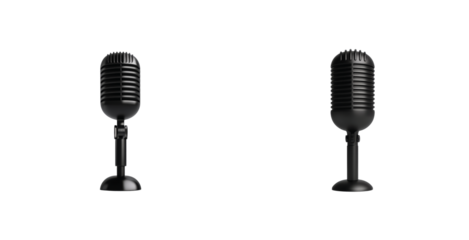 microphones displaying different designs 3d
