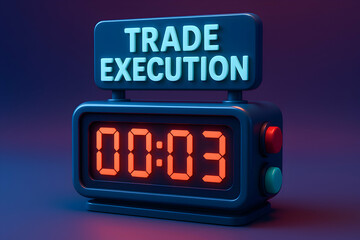 Countdown timer for trade execution display