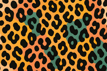 Colorful leopard print pattern background.