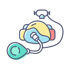 Ambu Bag Vector Graphic for Medical Illustration