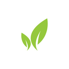green leaf garden nature icon vector illustration template design