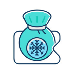 Frozen Goods Bag Icon for Winter Season Products