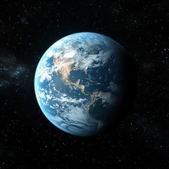 Obraz premium Explore the vastness of space with a detailed vector representation of Earth viewed from the cosmos with rich colors and intricate textures