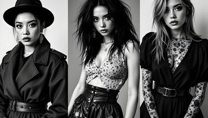Chic Editorial Fashion Photography in Black and White