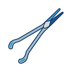 Cute Cartoon Jewelry Pliers Illustration on Black Background