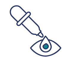 Eye drop illustration for ophthalmology and eye care