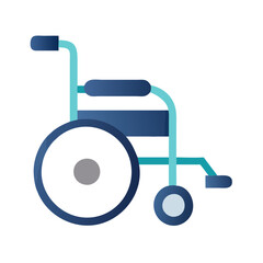 Simple Wheelchair Illustration on Black Background, Medical Equipment