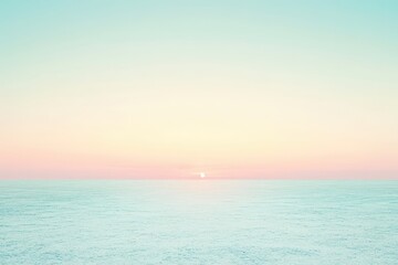 Obraz premium Pastel hues paint a serene landscape of tranquil water.