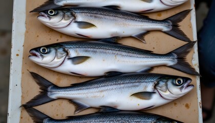 Fototapeta premium Freshly Caught Fish Using Environmentally Friendly Methods