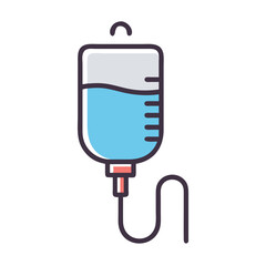 IV Drip Illustration: Intravenous Therapy, Medical Treatment Concept