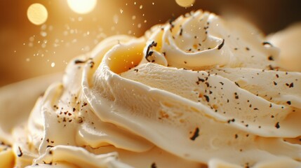 A close up of a dessert with a sprinkle of cinnamon on top