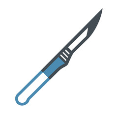 Surgical Scalpel Illustration Isolated on Black Background
