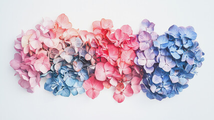 Obraz premium Elegant wedding invitation card background . Minimal hand painted watercolor Hydrangea flowers texture template background. Design for wedding, vip cover, poster, rsvp moderncard.Valentine's Day