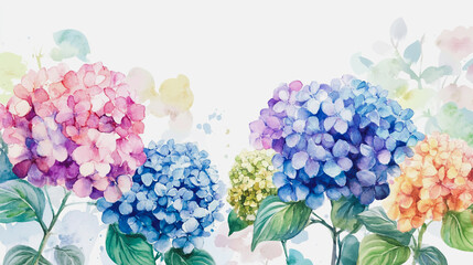Elegant wedding invitation card background . Minimal hand painted watercolor Hydrangea flowers texture template background. Design for wedding, vip cover, poster, rsvp moderncard.Valentine's Day

