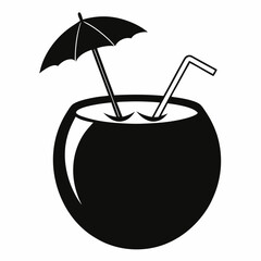 coconut cocktail on the beach