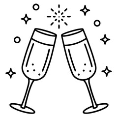 two glasses of champagne