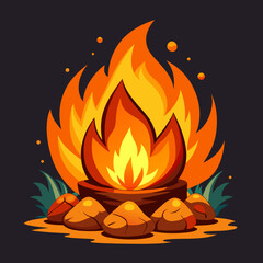 halloween pumpkin on fire