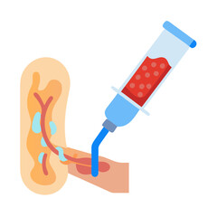 IV Therapy Vector Illustraion on Black Background