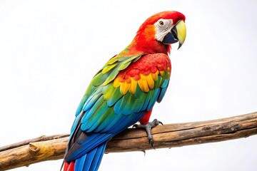 Obraz premium Vibrant Amazon Parrot on White Background – Stock Photo