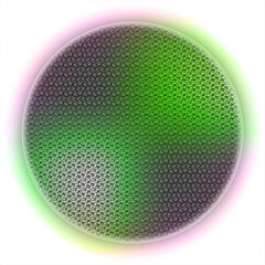Colorful Abstract Sphere with Circular Background