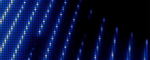 Blue Tech Finance Fintech Background Abstract Pixel Pattern. Abstract Business Tech Science Vector Backdrop.