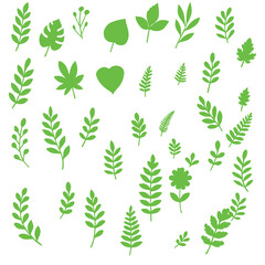 image-vector/green-leaves-icons-set-isolated