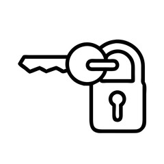 lock icon outline