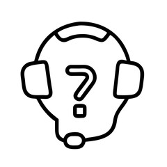 customer service icon outline