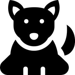 black and white cartoon dog