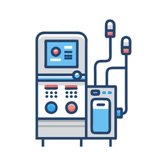 Medical Equipment Icon: Hemodialysis Machine for Kidney Treatment