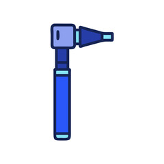 Blue Otoscope Illustration: Ear Examination Tool for Healthcare