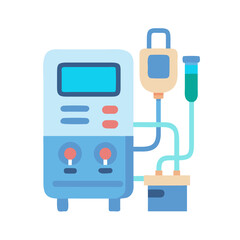 Hemodialysis Machine: Blood Purification and Treatment Illustration