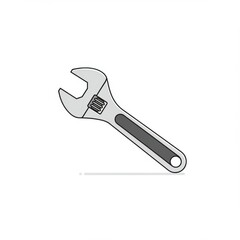 Adjustable wrench icon illustration design tool graphic
