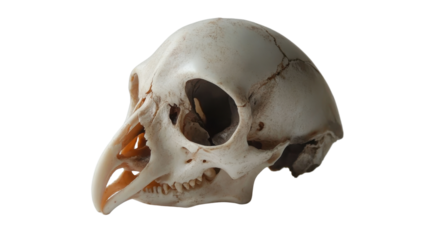 bird skull isolated on white transparent background