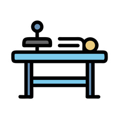 Abstract Illustration of Table with Objects on Black Background