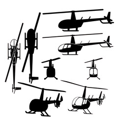 Small training helicopter vector set 