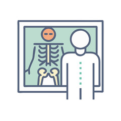 Medical X-Ray with Patient: Illustration of Healthcare Concept
