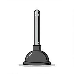 Gray black cartoon plunger illustration