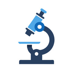 Blue and Black Microscope Illustration for Scientific Research