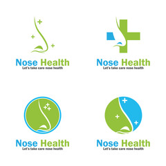 nose health care icon vector illustration template design