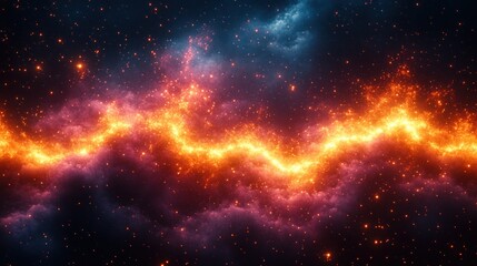 Obraz premium Colors swirl and ignite in a mesmerizing display, showcasing the beauty of the universe