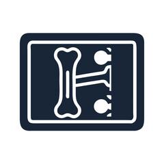 X-Ray Bone Fracture Icon, Radiology, Medical Imaging © MonoPixel